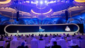 H.E. Eng. Haitham Alohaly Governor (CST) speaking at the closing ceremony