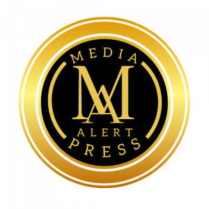 “Media Alert Press official logo – gold and black circular emblem with stylized M and A initials, representing a digital media and advertising platform.”
