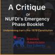 Iranian Constitutionalists Critique NUFDI Booklet for Undermining Pre-1979 Constitution