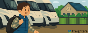 Back to School and Trucking Week 2025. Students look forward to a greener future.