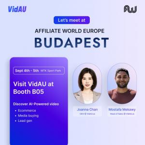 VidAU to Launch AI Video Ad Generator at Affiliate World Europe