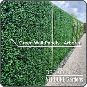 Artificial Arborea Green Wall Panels Installed on a home backyard