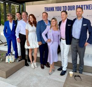 At the Global Passions Projects Southampton event: Carmine Villani, Matthew Rockefeller, J. Bradley Hilton, Cheryl Young, Jason Bateman, Andrea Bartzen, David Blumberg and David Hamilton Nichols.