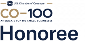 CO—100 Honoree logo, celebrating Select Auto Parts as one of America’s Top 100 small businesses in 2025.