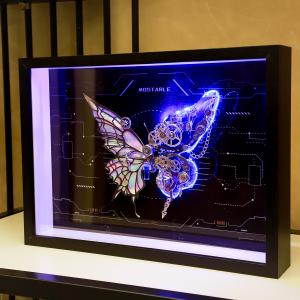 ✅ Can Be Wall-Mounted or Freestanding  ✅ Built-In LED Lights for Stunning Glow  ✅ DIY Mechanical Assembly for Creative Fun  ✅ Eye-Catching Decor for Desk, Shelf, or Wall