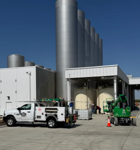 Raw Welding Inc. work truck parked outside a building in Bakersfield, preparing for welding and fabrication services