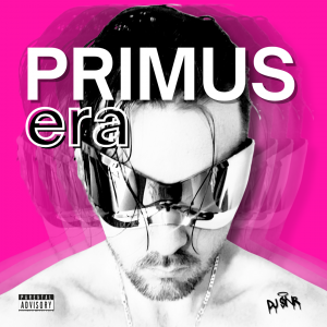 The stunning and bright official album cover of The PïNK DJ's anticipated debut album, releasing on October 10, 2025. The image features a photo of the DJ with futuristic type sunglasses on in black and white, with a bright pink background. The album titl