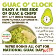 California Tortilla Serves a Week of Free Chips and Guac for National Guacamole Day  