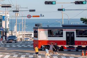 The Haeundae Blueline Park train travels along the scenic coastline in Busan, South Korea. (Source: Busan Metropolitan City)