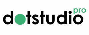 dotstudioPRO logo in green and black.