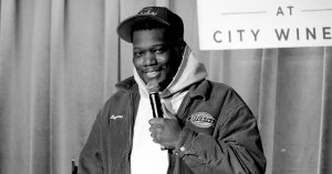 Michael Che performing standup at City Winery