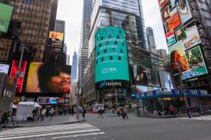 BK Healthcare recently made a reappearance on the Nasdaq MarketSite Tower in Times Square, drawing significant attention and acclaim