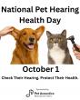 October 1 Declared National Pet Hearing Health Day