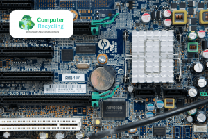Computer Recycling, a leading provider of environmentally responsible electronics recycling and secure data destruction, proudly announces the continued expansion of its hassle-free e-waste recycling services throughout all five boroughs of New York City Close up of a circuit board from a laptop