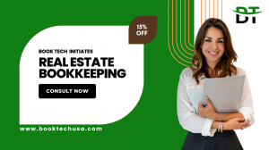 Image showcasing Book Tech's real estate bookkeeping services, offering tailored financial solutions for property owners and real estate professionals.