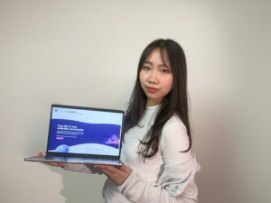 Sabrina Huang (founder) showcasing ProjectCleris.org