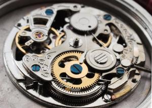 vintage mechanical watch machinery macro detail