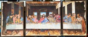 The Last Supper by  DaVinci ( Triptych ) Hand-painted by Ron DiScenza
