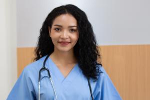 Female nurse in a medical facility.