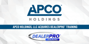 APCO Holdings and DealerPRO Training logos
