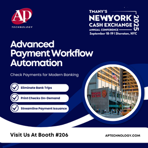 AP Technology showcases APSecure at NYCE 2025: Banks and customers get configurable workflows and remote official check printing