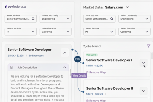 Image of Payfederate job matcher showing how to match to Salary.com CAMD