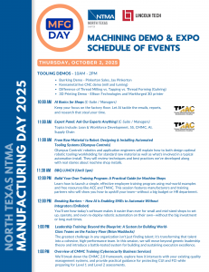 North Texas NTMA Manufacturing Day & Expo to Drive Industry Innovation and Leadership 10 Frameworks Consortium NTMA Manufacturing Day Agenda