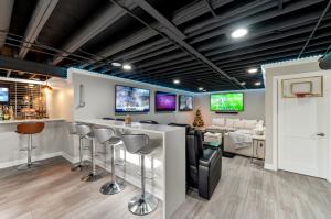 Matrix Basement Finishing Game Day Setup