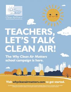 Georgia’s Clean Air Force (GCAF) is proud to announce the launch of a new school-based educational initiative, “Why Clean Air Matters,” designed to help elementary students understand the importance of clean air, the impact of air pollution, and the role of Georgia’s emissions testing program