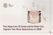 Fed Approves 25 basis points Rate Cut, Signals Two More Reductions in 2025