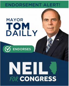 Schaumburg Mayor Tom Dailly endorses Neil Khot for 8th District Congressional seat