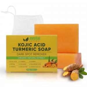 AMVital Turmeric Kojic Acid Soap Bar – natural formula for dark spots, hyperpigmentation, and glowing skin