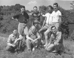 Historic image of boys attending Camp Rising Sun
