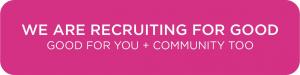 Staffing agency, Recruiting for Good helps companies find talented professionals and generates proceeds to make a positive impact www.RecruitingforGood.com Good for You & Community Too!