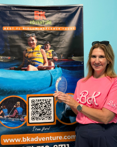 Sandra Krasa BK with BK's Business Champion of the Month Award