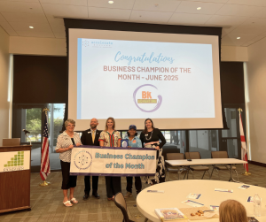 BK Adventure receiving its Business Champion of the Month Award in Summer 2025