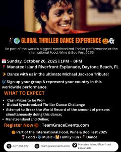 Daytona Beach Festival to Host Global ‘Thriller’ Dance Record Attempt October 26, 2025 7 Saving Grace Services