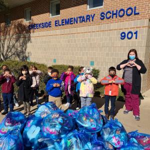 James Sharp Creekside Elementary Shoe Donation