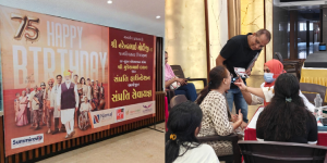 Health camp at Modi Vanik Samaj celebrating Prime Minister Narendra Modi’s 75th birthday, featuring free dental check-ups and community healthcare services.