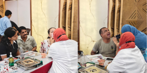 Dental health check-ups conducted during the Modi Vanik Samaj camp, where doctors examined patients and raised oral hygiene awareness as part of Prime Minister Narendra Modi’s 75th birthday celebration.