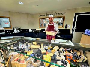 Cheese counter in a French Supermarket