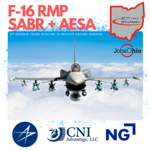 ETI Starwin has captured a major multi-year, multi-million dollar award to produce advanced F-16 Radar Modernization Program (RMP) shrouds in partnership with CNI Advantage, LLC F-16 RMP AESA ETI STARWIN RADOME & SHROUD