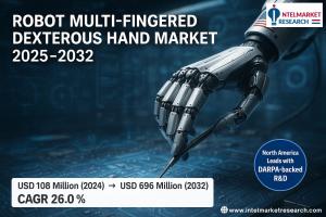 Robot Multi-fingered Dexterous Hand Market, a revolutionary segment within robotics and automation, was valued at USD 108 million in 2024 and is projected to grow to USD 696 million by 2032, expanding at a powerful CAGR of 26% from 2025 to 2032, according to a new study from Intel Market Research Robot Multi-fingered Dexterous Hand Market - IntelMarketResearch