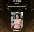 Dr Lena Li becomes the 1st Singaporean to receive the ‘Emerging Star Award’ at Influencer Magazine Awards 2025