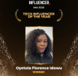 Oyetola Florence Idowu Wins ‘Tech Influencer of the Year’ at Influencer Magazine Awards 2025