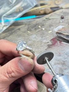 Ophira Diamonds hand polishing