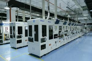 A battery factory of Highpower, with battery assembly lines