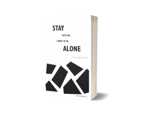 The book Cover is white with black text. There are several rhomboid shapes to show fracture