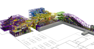 Get Air Trampoline Park is thrilled to announce a major expansion of its Turlock location, set to debut in spring 2026 A brightly colored playground rendering