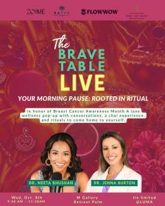 The Brave Table Live x Rayya Talks for Breast Cancer Awareness Month Event Invite